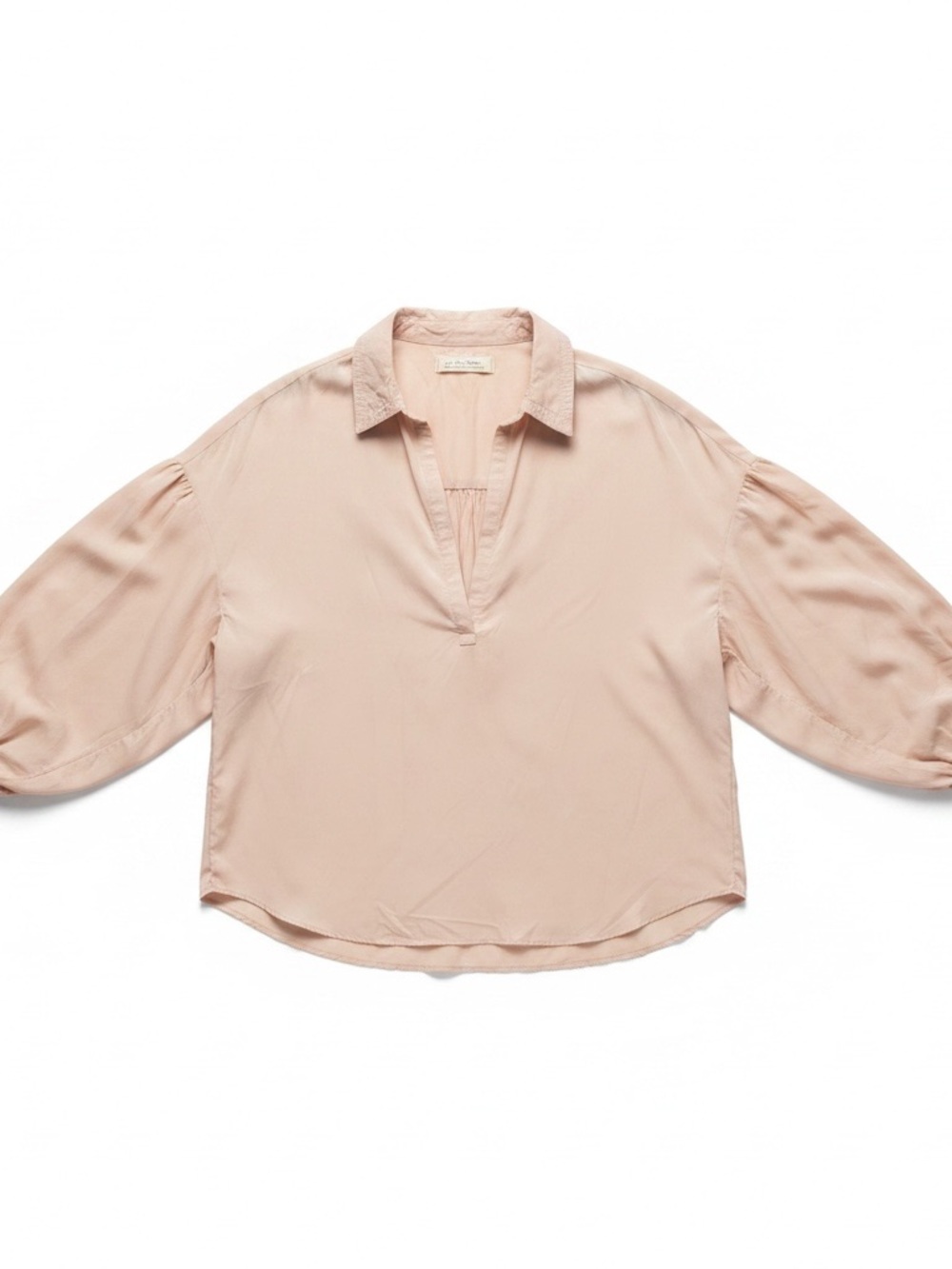 We The Free Free People Soft Blush Pink Oversized Modal V-Neck Blouse